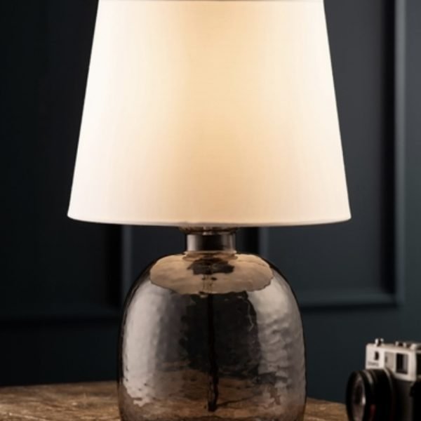 Galway Crystal Boho Table Lamp & White Shade